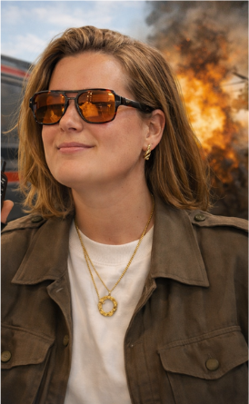 Julie Versijpt in A-Team-uitrusting